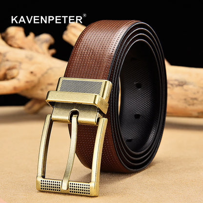 Men's reversible leather belt