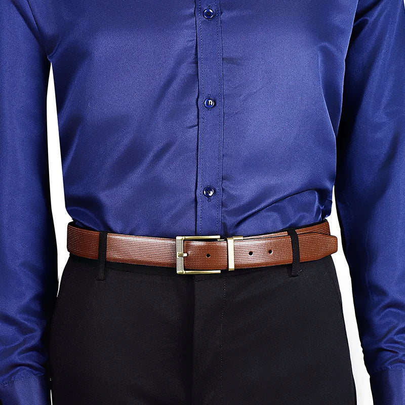 Men's reversible leather belt