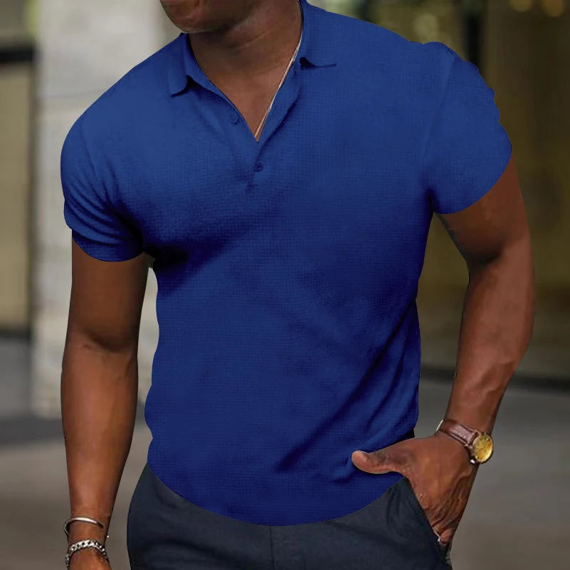 Men's collared short sleeve polo