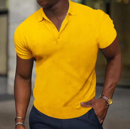 Men's collared short sleeve polo