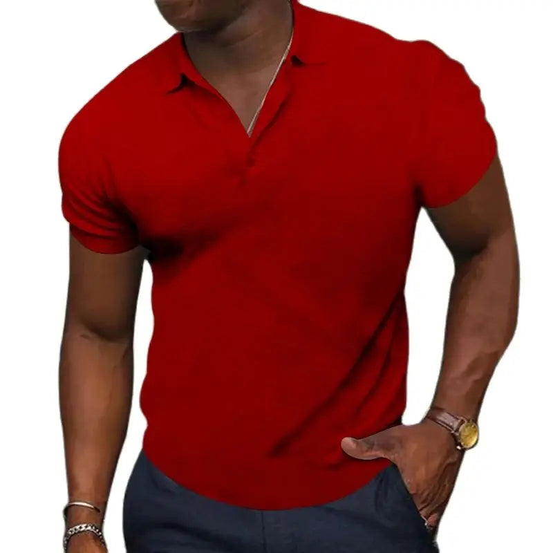 Men's collared short sleeve polo