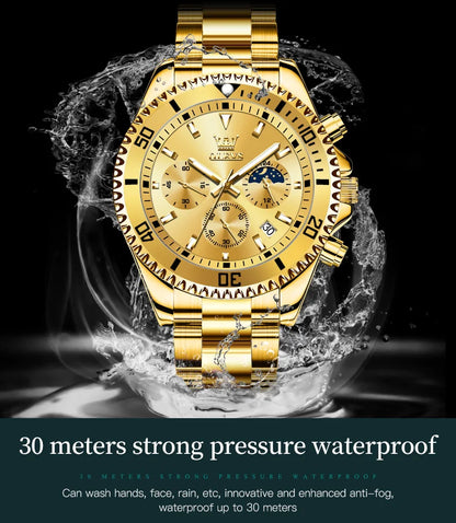MENS GOLD LUXURY WATCH