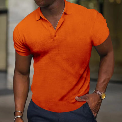 Men's collared short sleeve polo