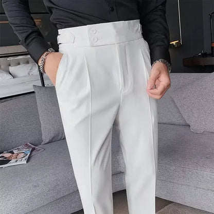 Men's luxury trousers double button